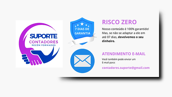 Logotipo Suporte para Contadores Garantia Rsico Zero Atendimento via Email