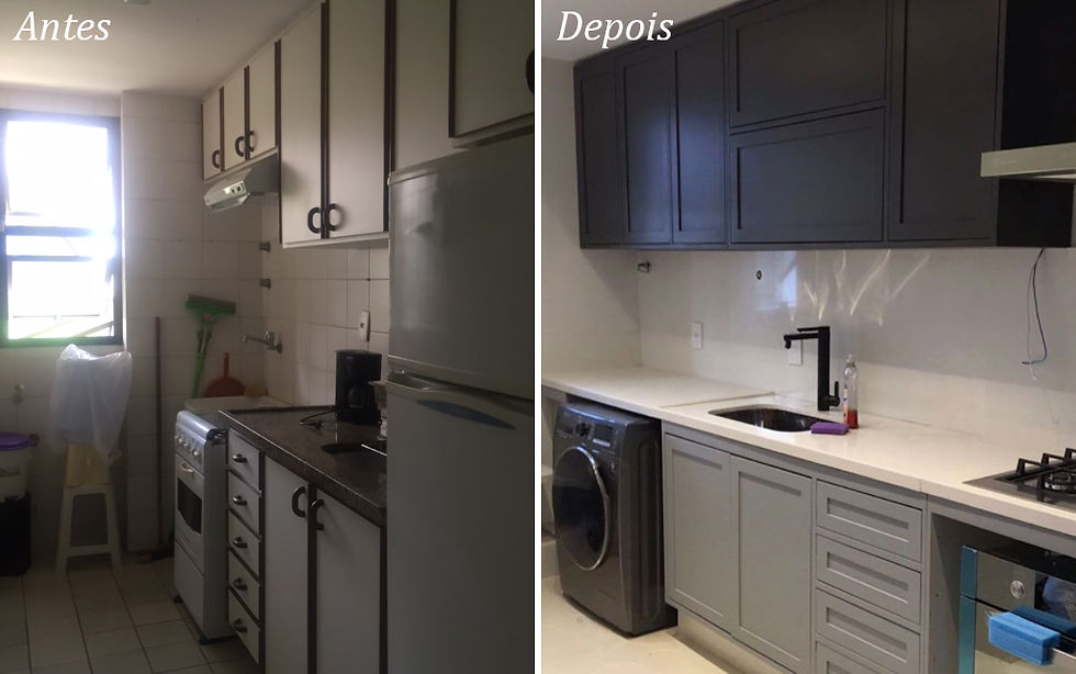 Antes e depois cozinha