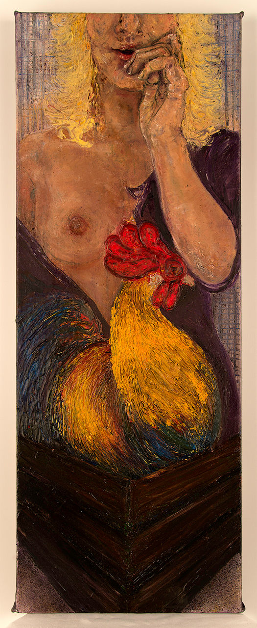 Cock in her box