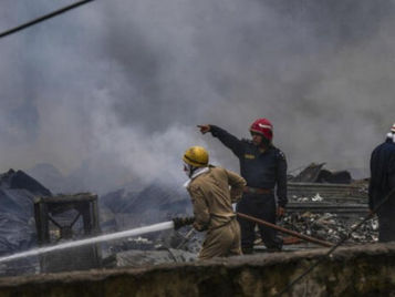 Fire broke out at slums in Jahangirpuri area of New Delhi on June 4