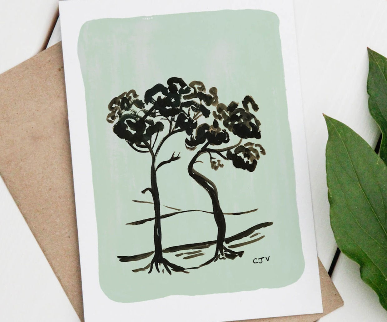 La vigueurs des pins - Carte de voeux