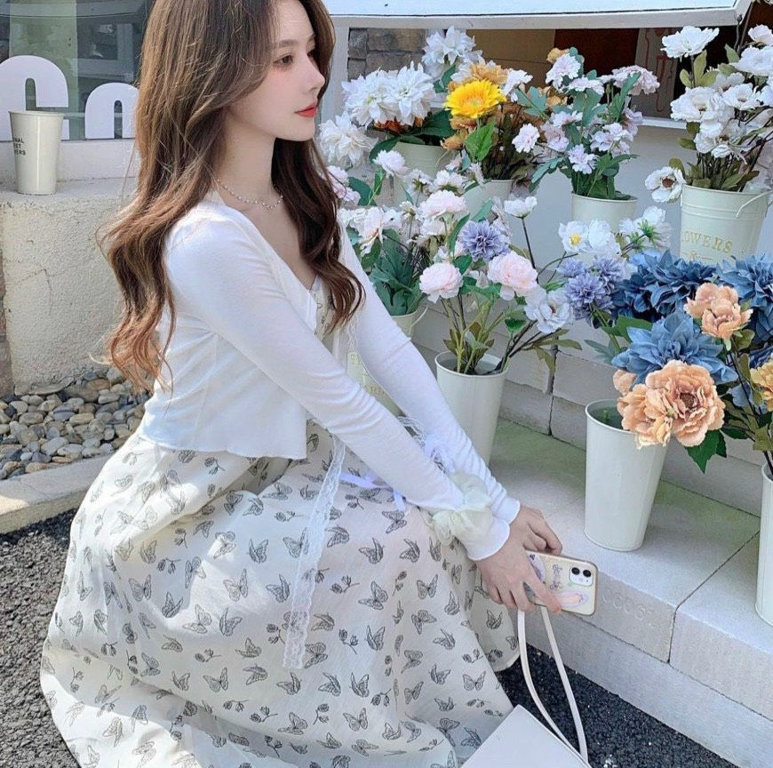 Hình thu nhỏ: Đầm hoa nhí hai dây
