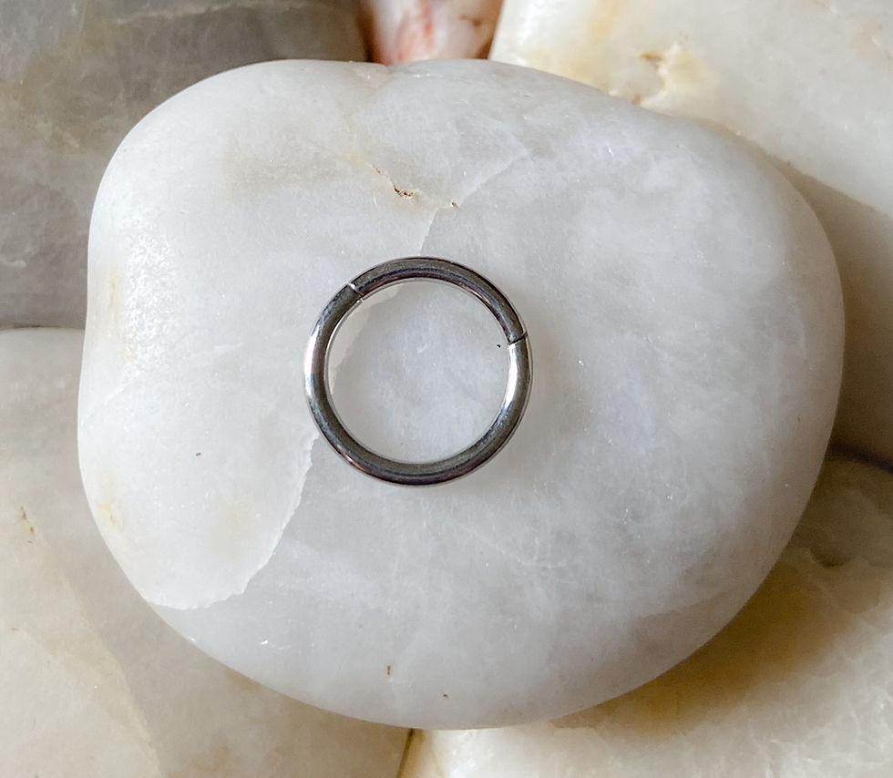 Thumbnail: Pyramid Effect Hinged Segment Septum Clicker Daith Rook Ring 1.2mm 8mm