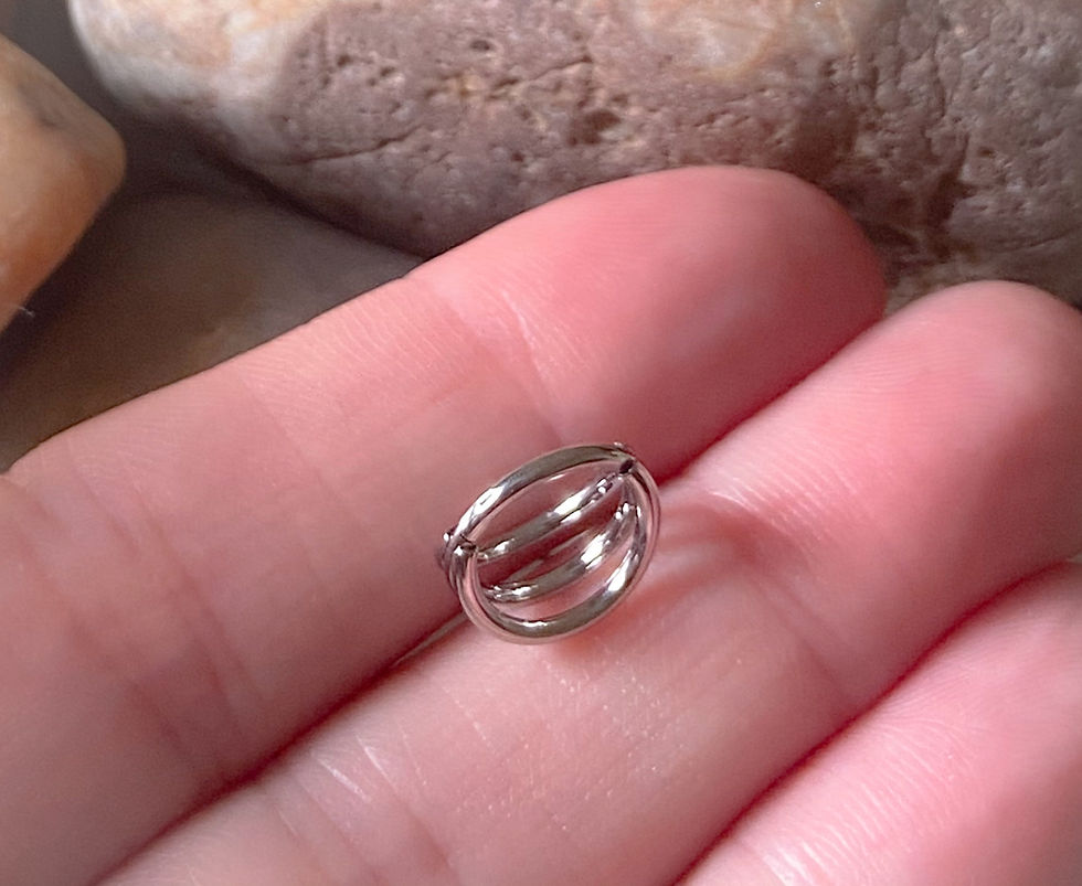 Thumbnail: Triple Open Stack Hinged Septum Clicker Daith Rook Ear Ring 1.2mm 8mm