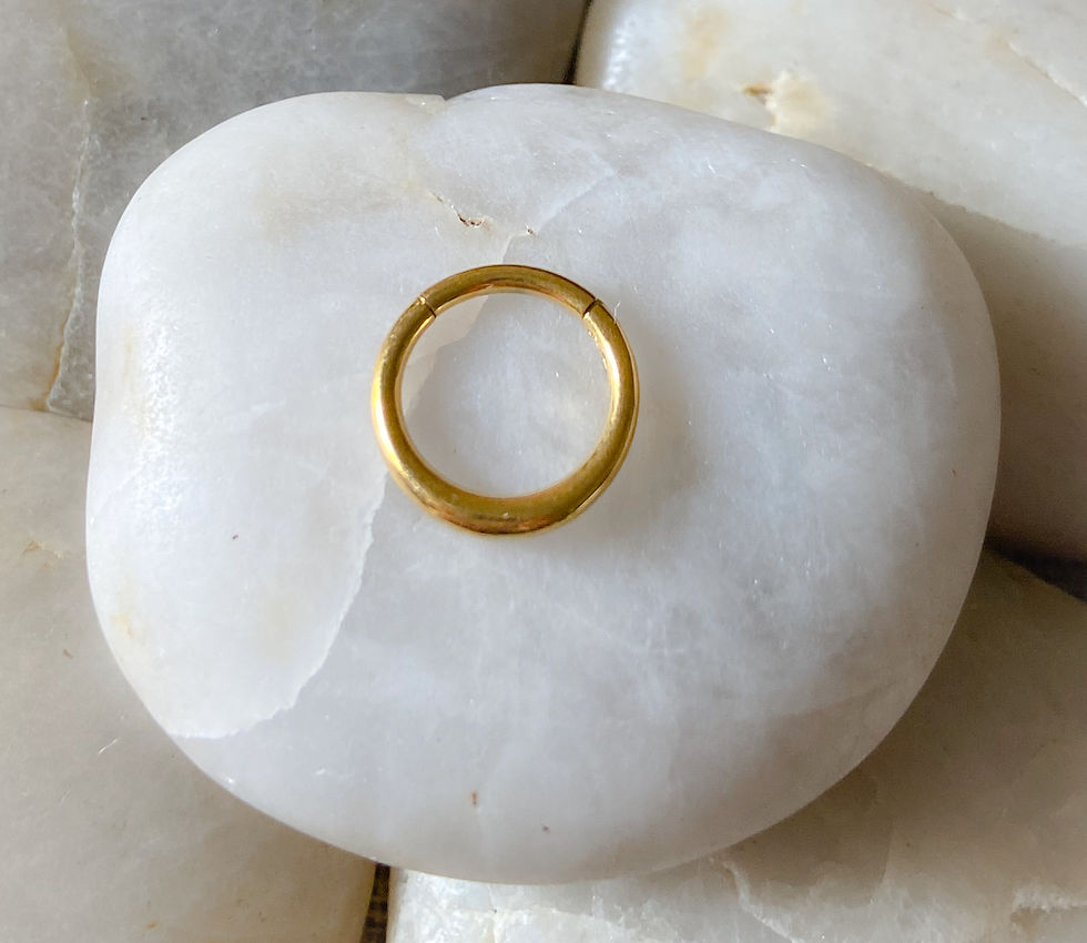Thumbnail: Chunky Drop Edge Effect Hinged Septum Clicker Daith Rook Ear Ring 1.2mm 8mm