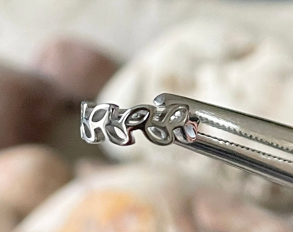 Thumbnail: Leaf Petal Effect Hinged Septum Clicker Daith Rook Ring 1.2mm 8mm - 3 Colours