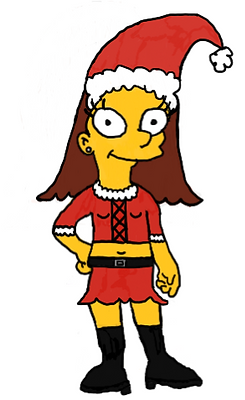 Simpsons Style Santa Girl