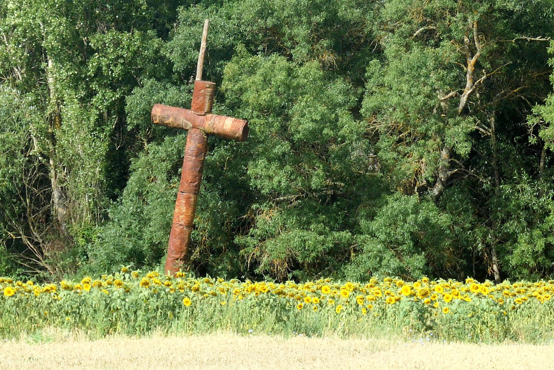 Here is a cross along the trail.