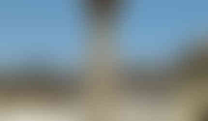 This is the Gothic Rollo de la Justicia outside the church. It symbolizes the independence Boadilla was given in the 15th century.