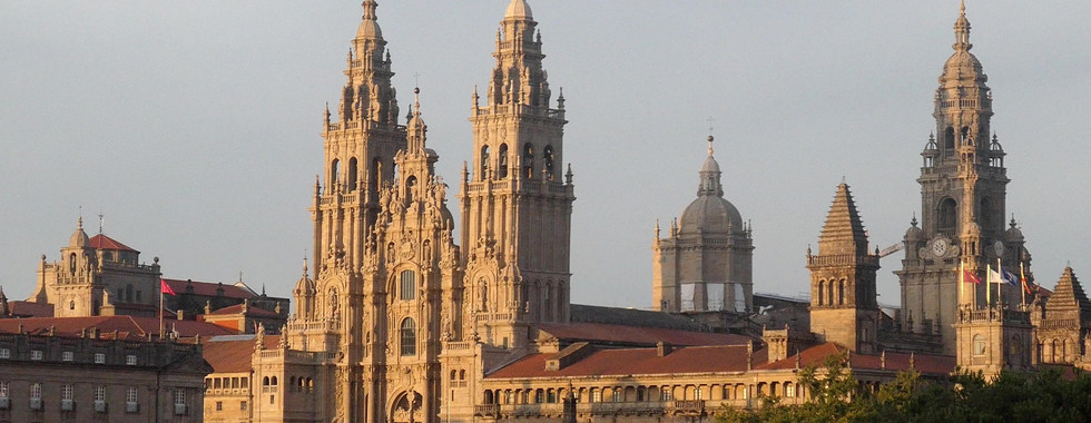 This is a view of the Cathedral from Parque Alameda before sunset.
