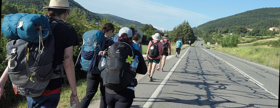 Here was a segment where we walked on the side of a highway. This is where I started my practice of waving to cars as they approached to see if they would wave back.