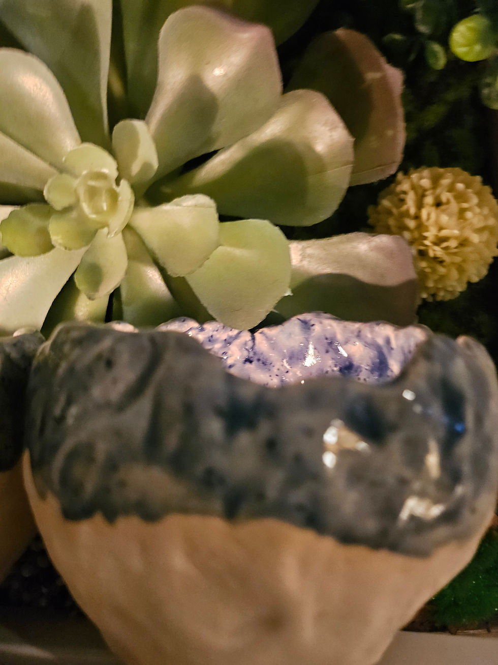 Miniature : Bougie avec support en céramique