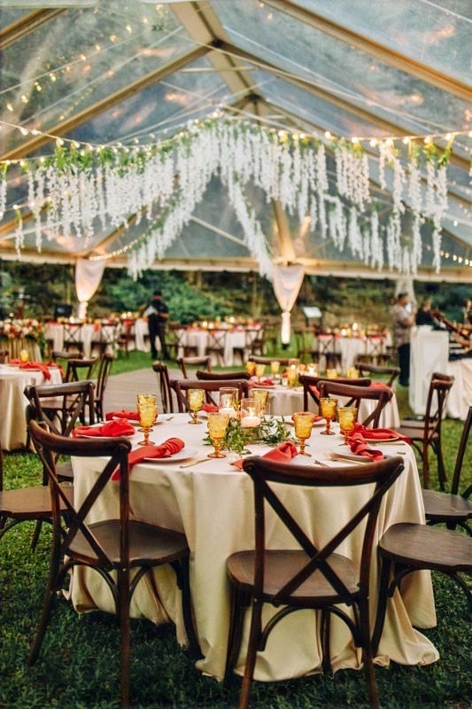 Floral Tent Drapes