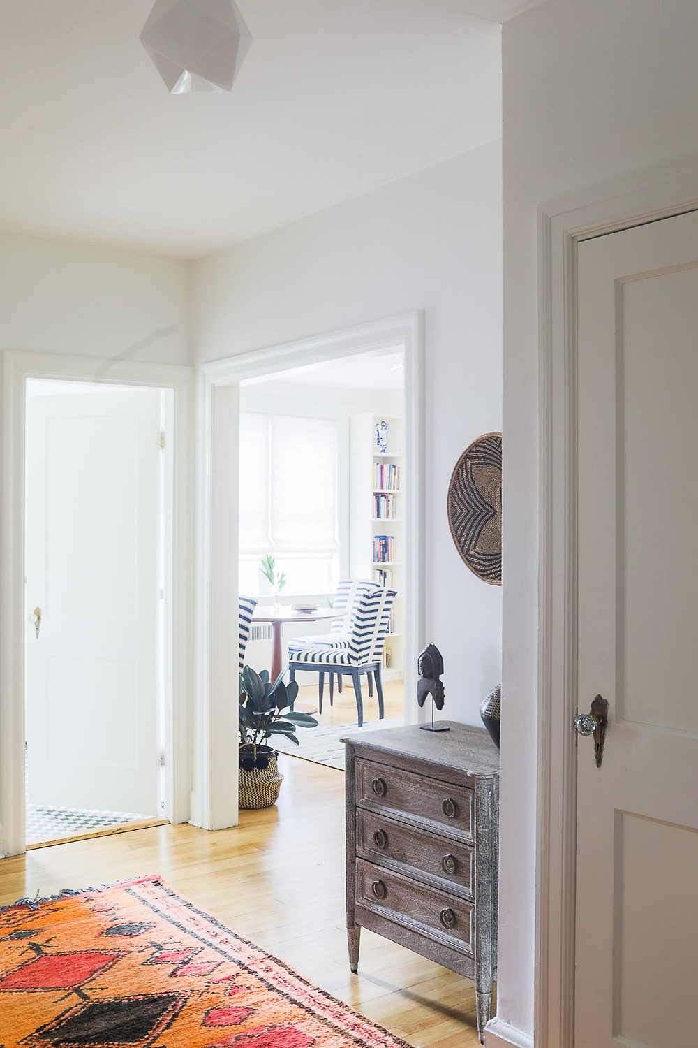 Cambridge Collector Living Room, Interior Design, Entryway, Moroccan Rug, African Accessories, Unique Collectibles, Artwork, Eclectic