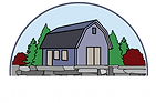 Stafford Nursery logo featuring a shed, pine trees, japanese maple trees and a stone wall, as well as the company name - "Stafford Nursery"