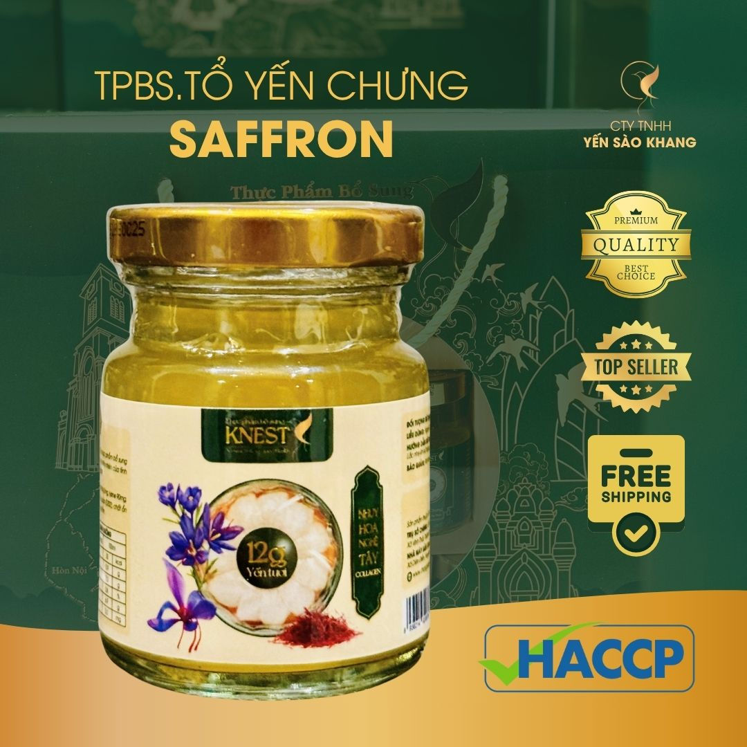 Tổ yến chưng Nhuỵ Hoa Nghệ Tây Collagen (Saffron) KNEST