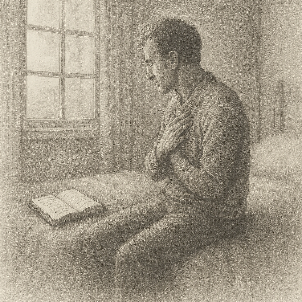 In the quiet moments of dawn, he lays the Ten Words on his heart—faithfully, daily, without fanfare.