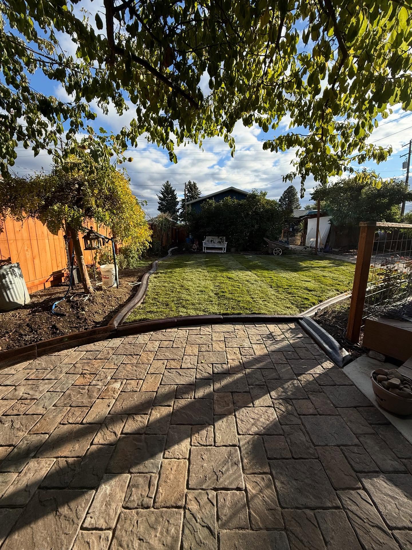 Paver Patio & Garden Curbing — completed project