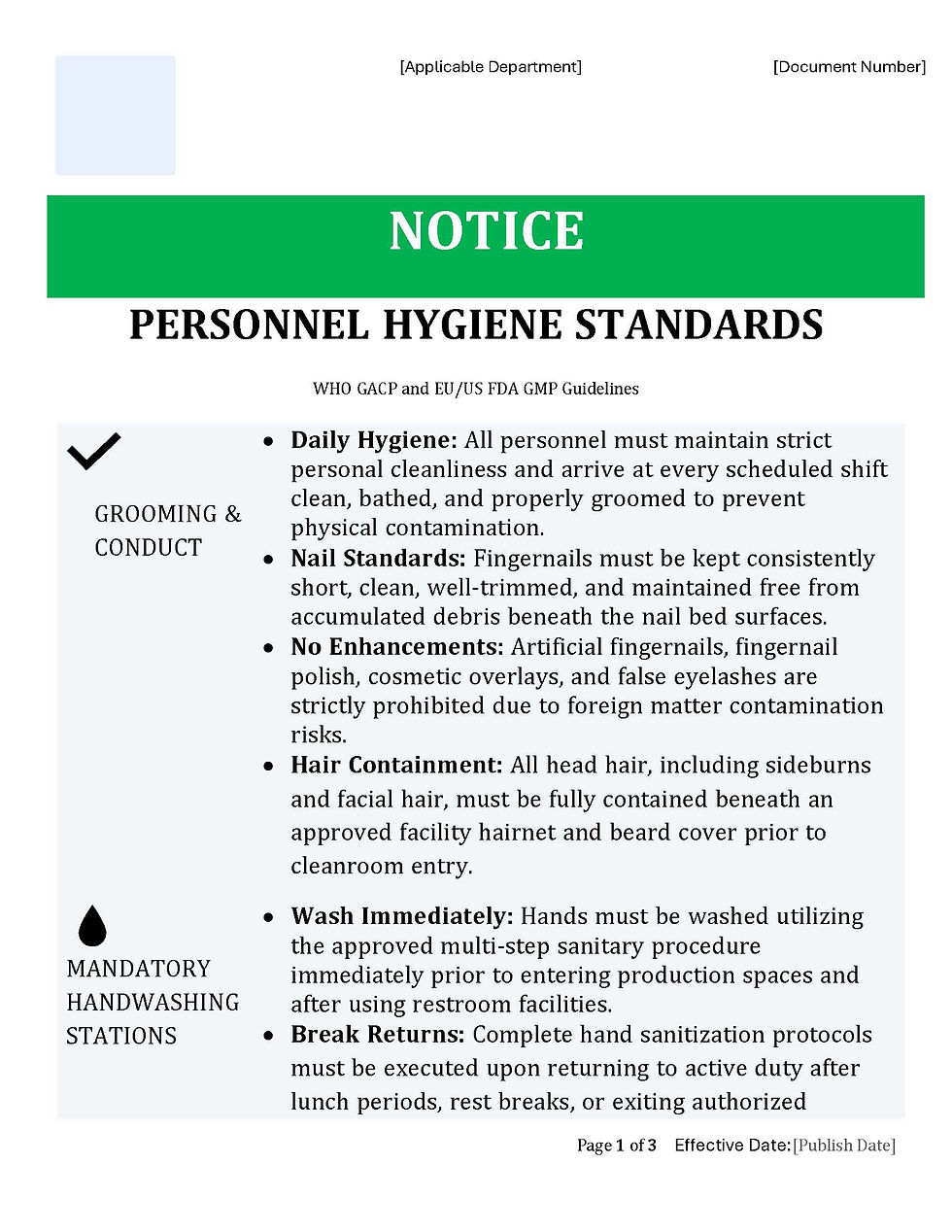 PPE and hygiene standards for cannabis cultivation