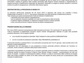 Comunicato mobilità Regionale Veneto
