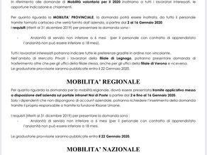 MOBILITA' PROVINCIALE, REGIONALE E NAZIONALE
