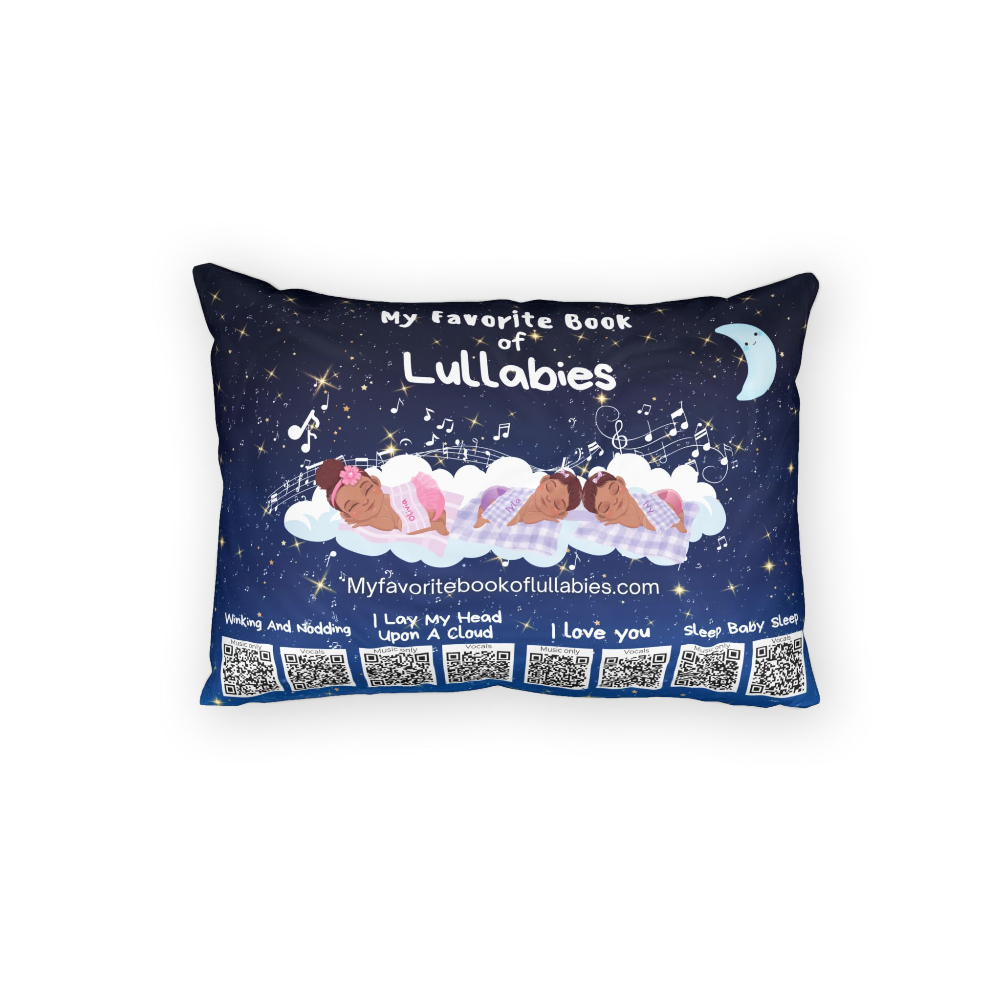 Lullabies Cotton Pillow – 'My Favorite Book of Lullabies'