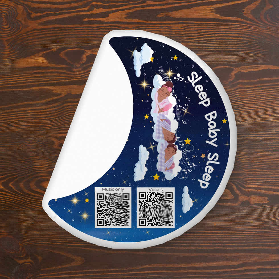 Thumbnail: "Sleep Baby Sleep" Moon Shaped Pillow- "My Favorite Book of Lullabies"