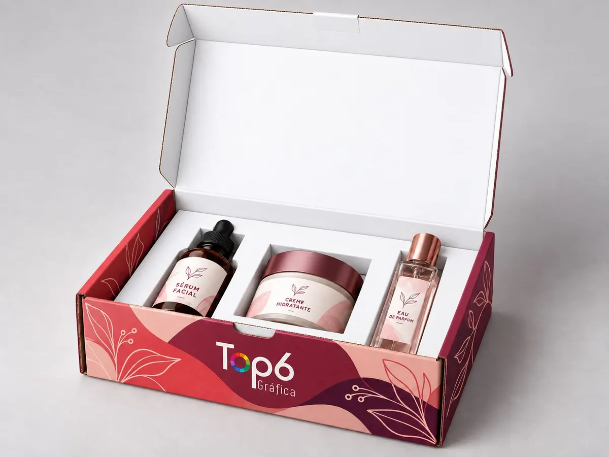 Caixa personalizada TOP6 para Cosméticos e perfumaria