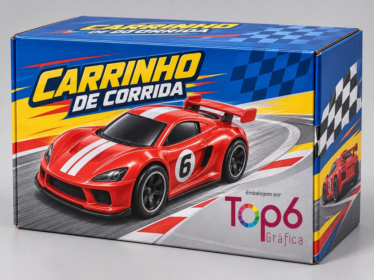 Caixas em micro-ondulado TOP6: Carrinho de corrida