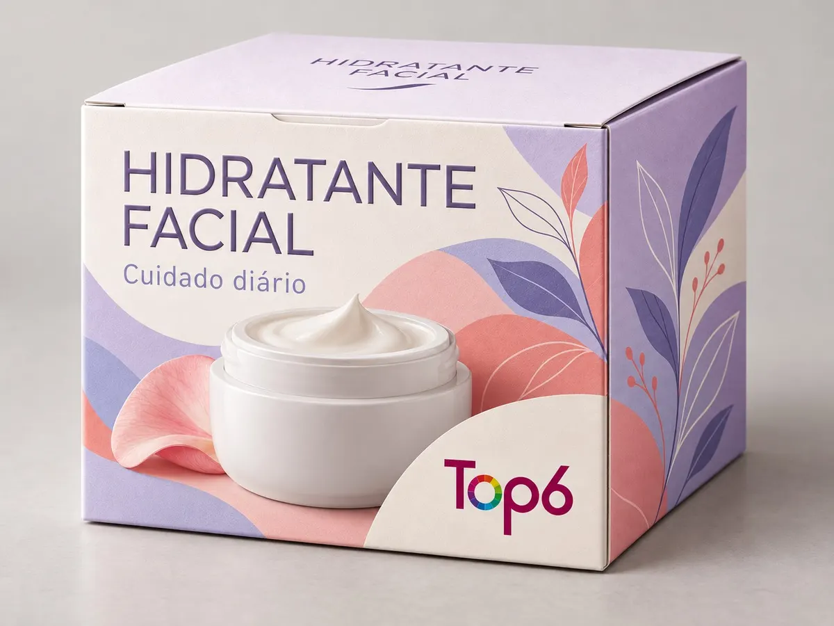 Caixa personalizada TOP6 para Hidratante facial