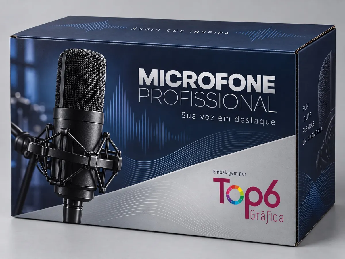 Caixas em micro-ondulado TOP6: Microfone profissional