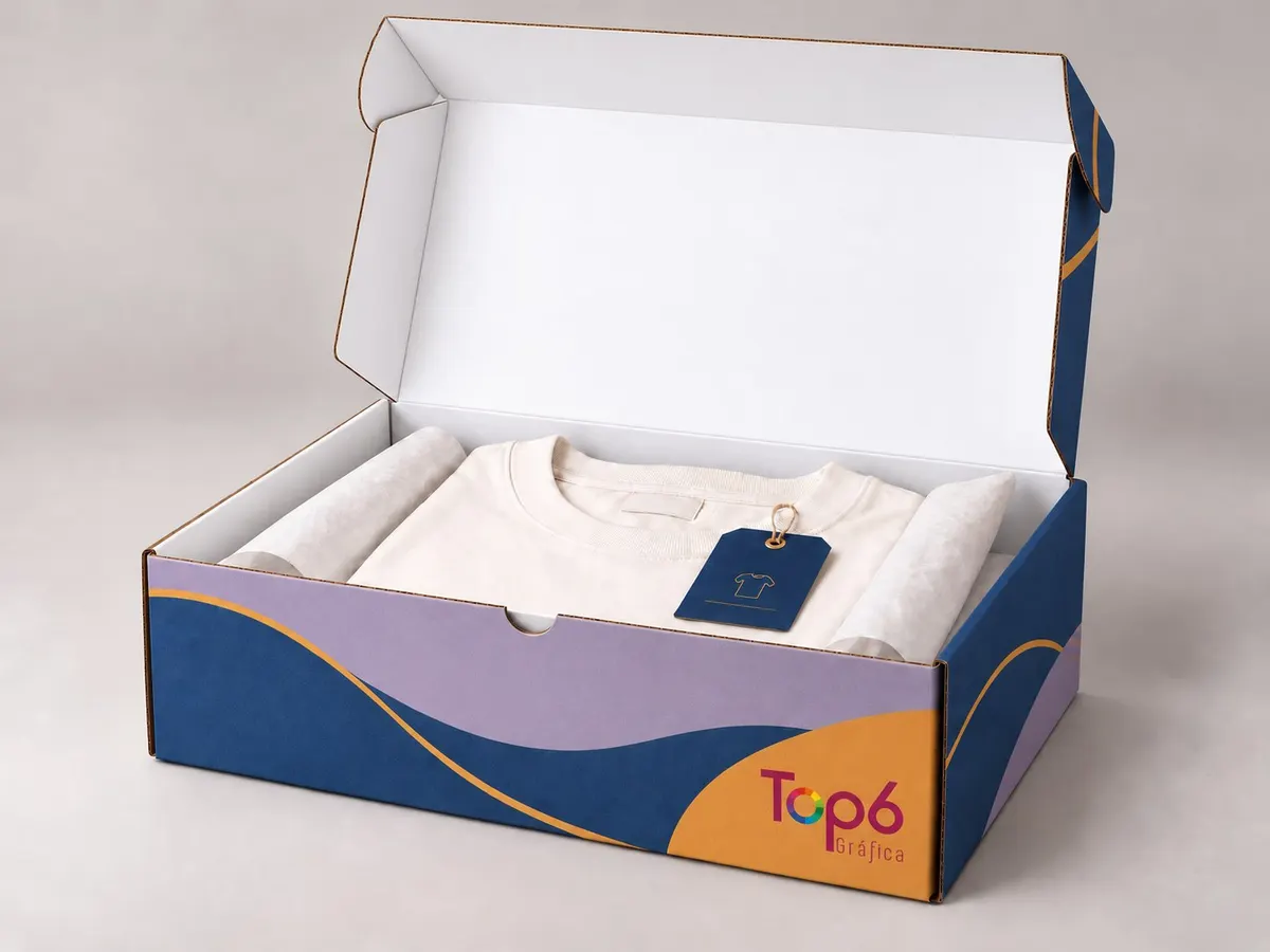 Caixa personalizada TOP6 para Moda e vestuário