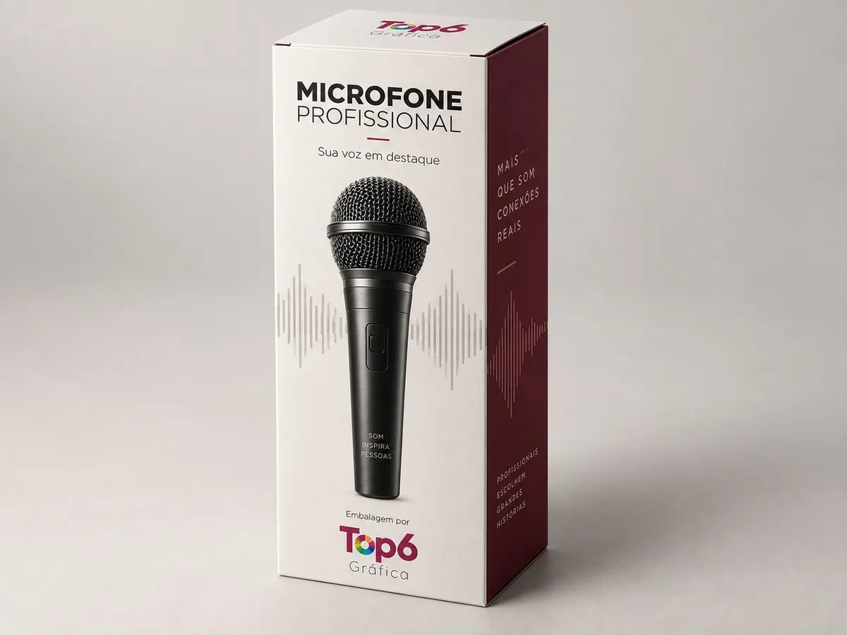 Caixa personalizada TOP6 para Microfone profissional