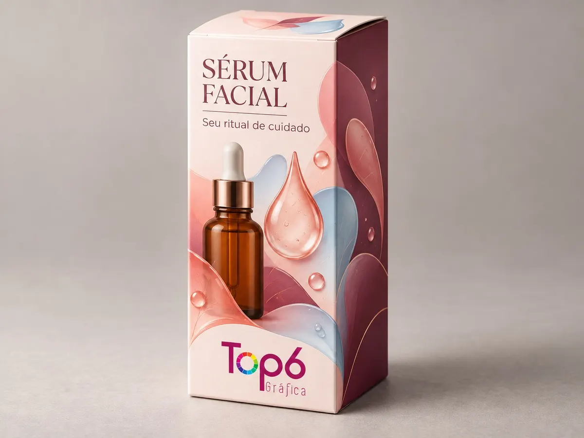 Caixa personalizada TOP6 para Sérum facial