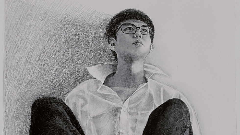 Draw 200-05. Final Project self-portrait. Zheng, Haochen.jpg