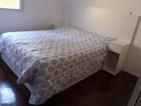 Severino Muebles Box de Cama Sommier 2 plazas con respaldo