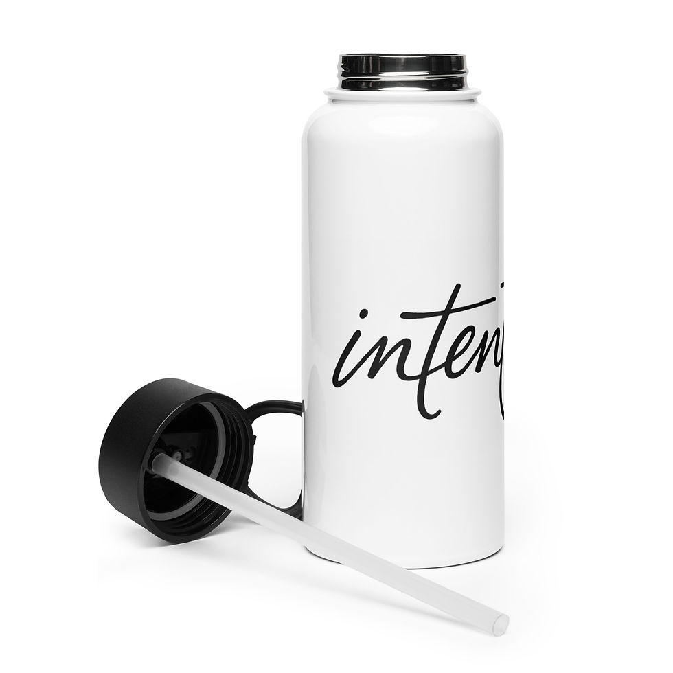 Thumbnail: Stainless steel water bottle with a straw lid