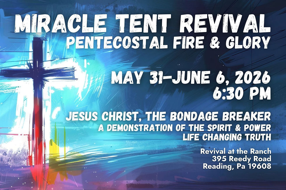 May Tent Revival 2026 Postcard
