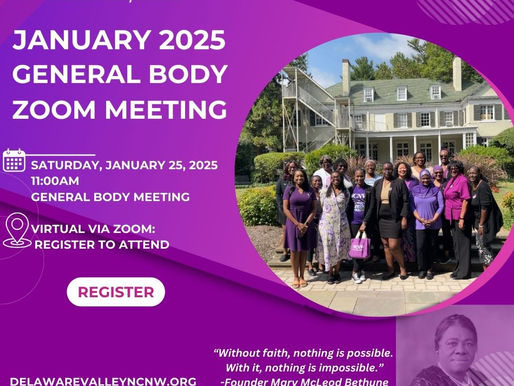 NCNW Delaware Valley Section General Body Meeting