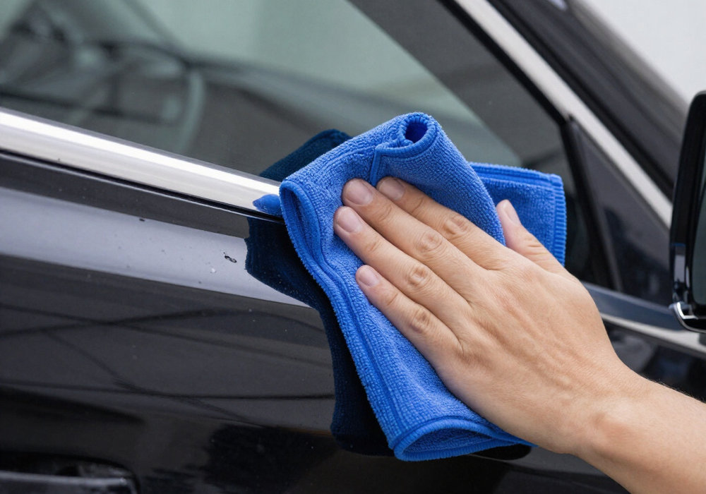Professionally detailed vehicle exterior