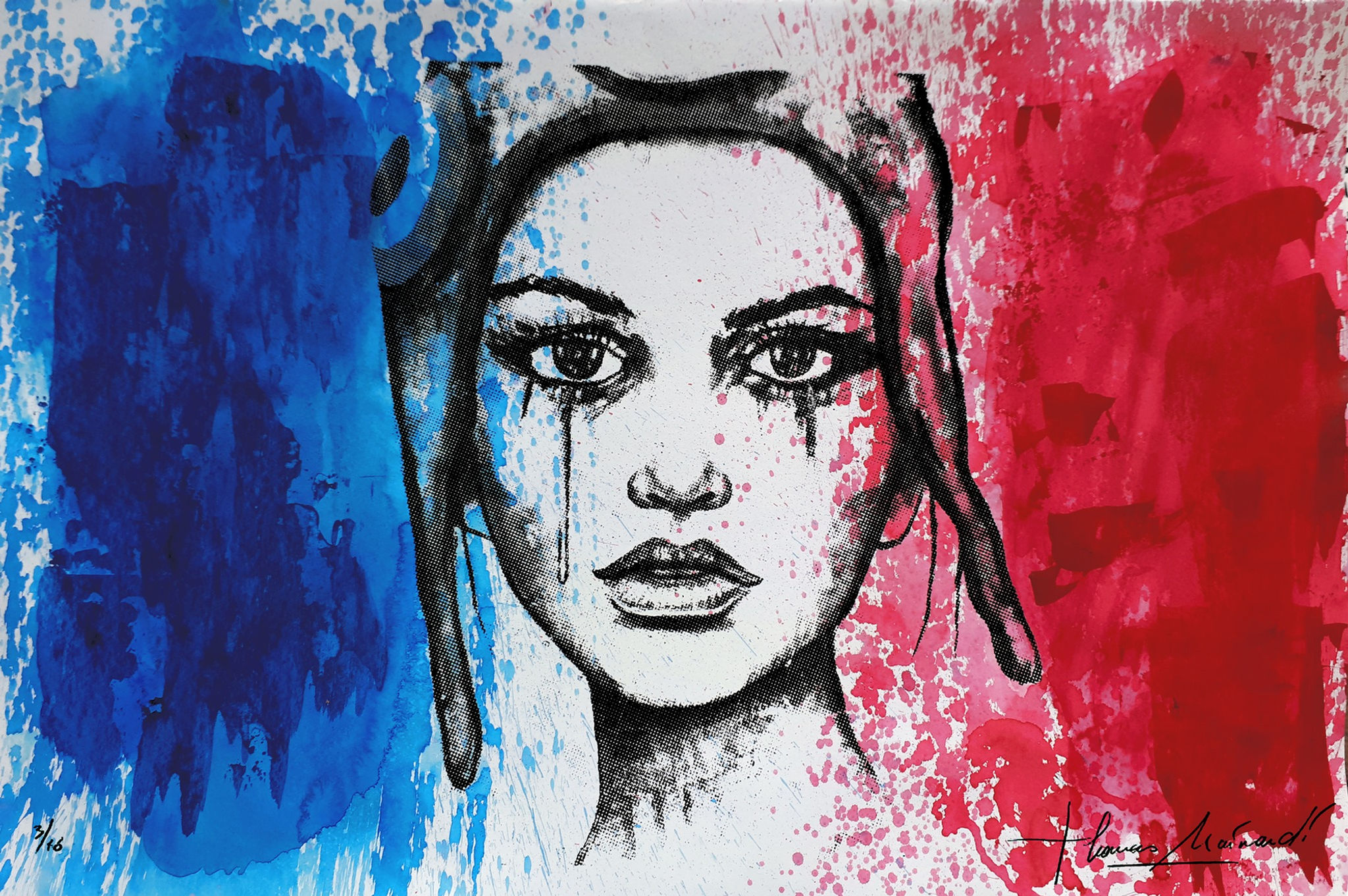 SÉRIGRAPHIE MARIANNE "Allons enfants"