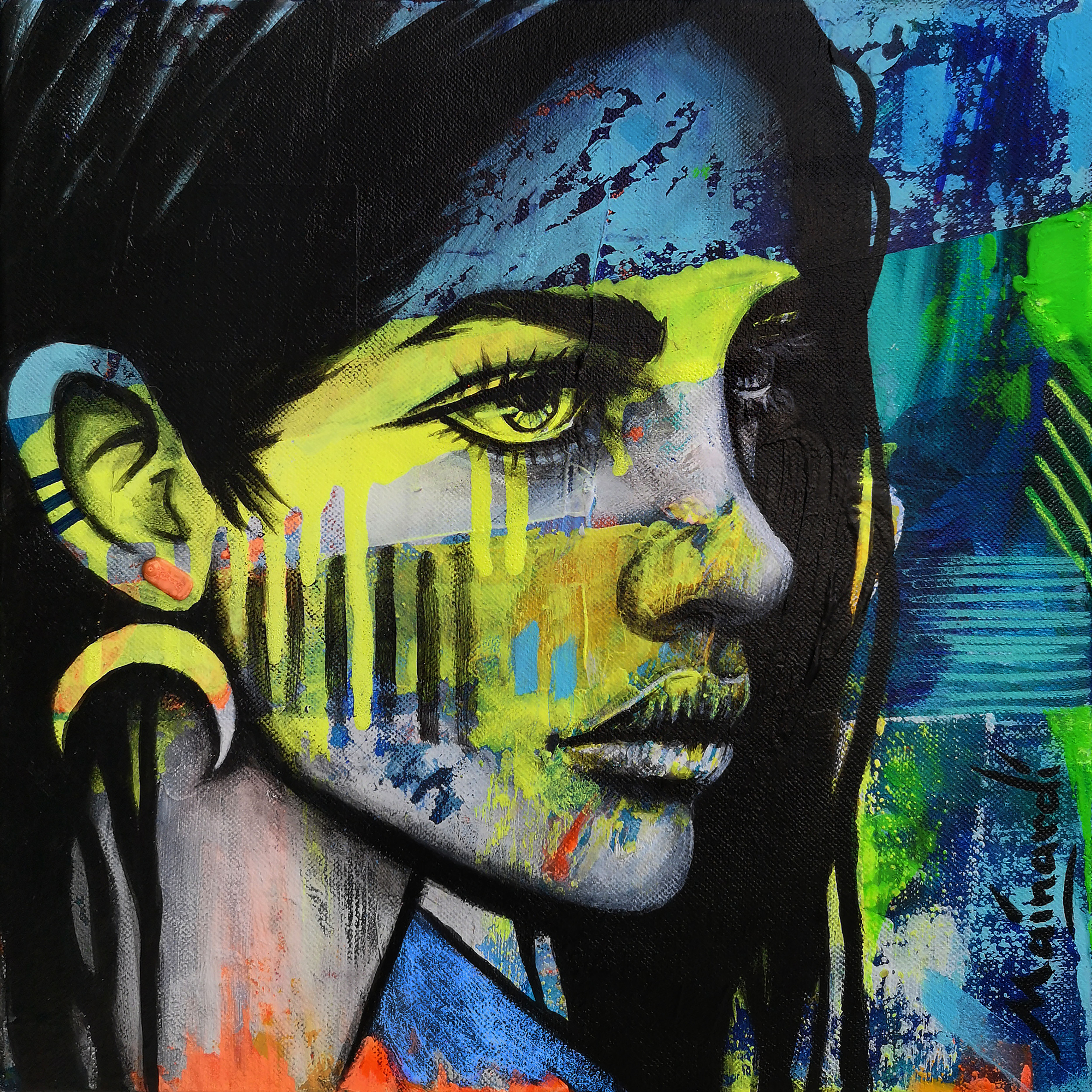 Toile originale "THE BRIGHT SIDE OF THE MOOD"