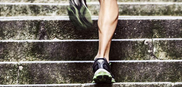 running up staris