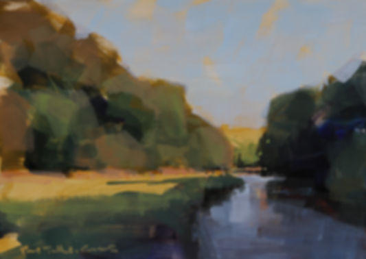 Morning Light Down The Barle (Greetings Card)