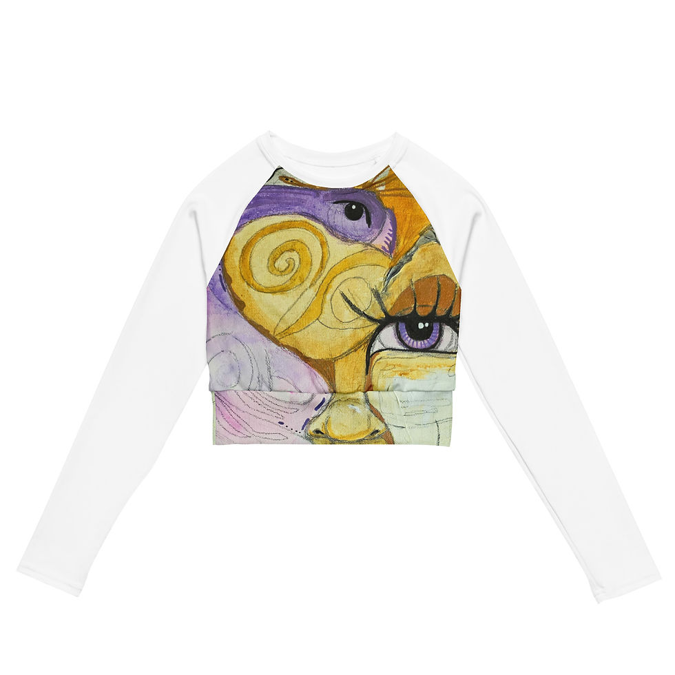 Thumbnail: Recycled long-sleeve crop top