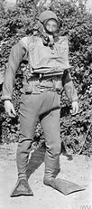A 1945 British navy frogman with complete gear,  --- British_navy_frogman.jpg