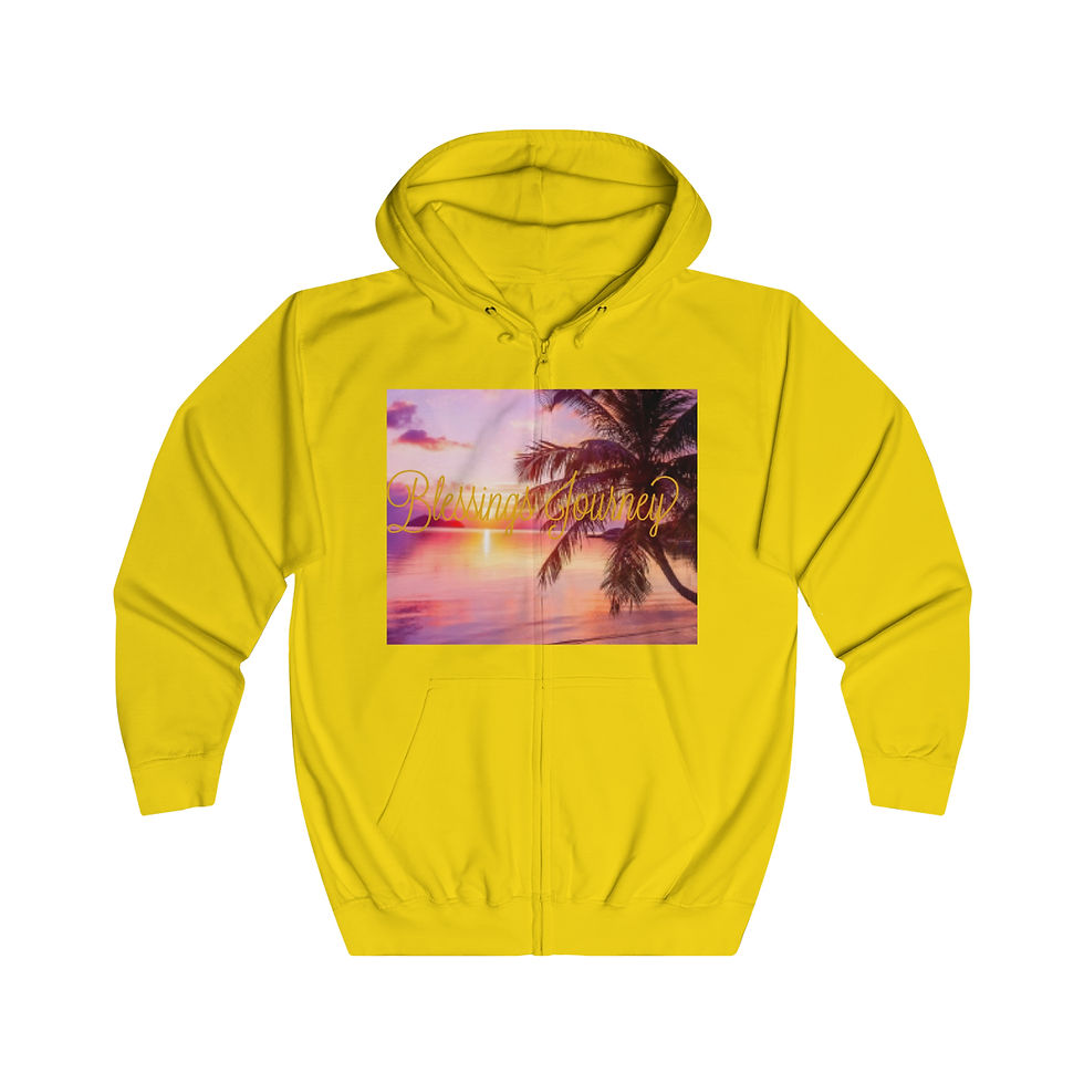 Thumbnail: Blessings Journey Unisex  Full Zip Hoodie, sunset hoodie, 