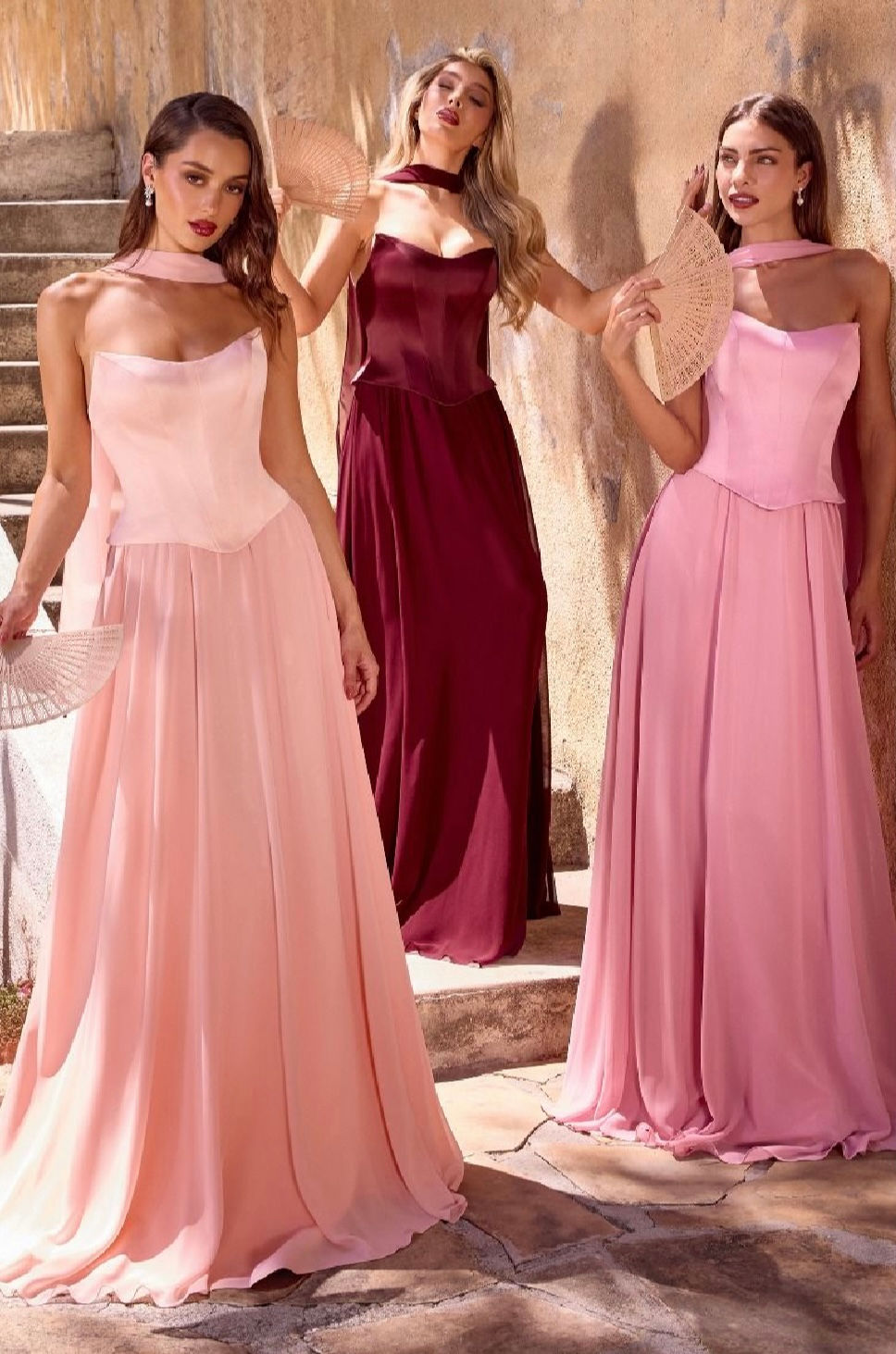 Thumbnail: romantic pink color palette for bridesmaids, modern and timeless, pink, blush, dusty rose, burgundy