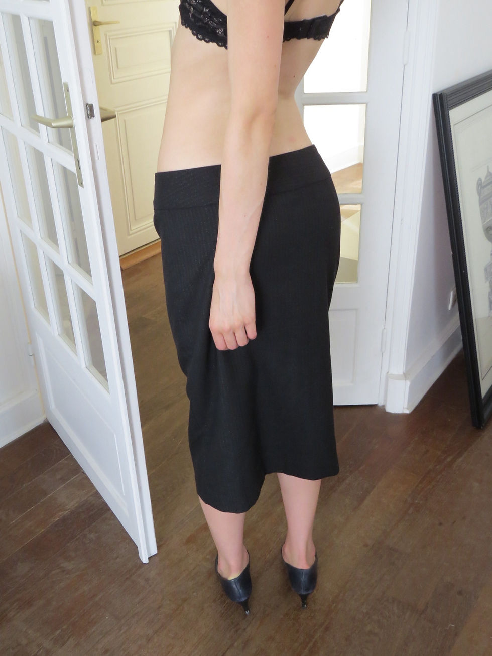 Thumbnail: Tailored Pinstripe Midi Skirt