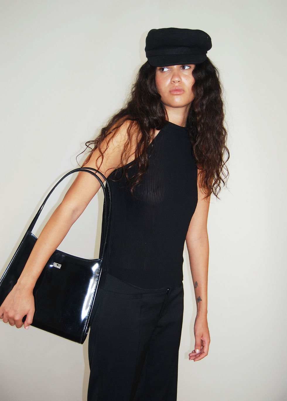 Thumbnail: Black Pleated Halter Top